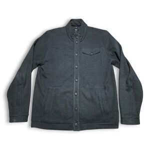 Hugo Boss Button Zip Lux Jacket Gray Long Sleeve Men's‎ Size XL Cotton Blend